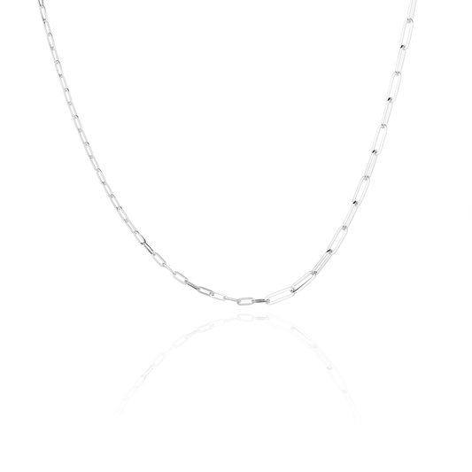 Chain necklace Jackson with different chain sizes in 925 sterling silver front view