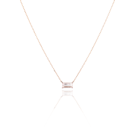 Cutout Necklace Paula with morganit in rose gold