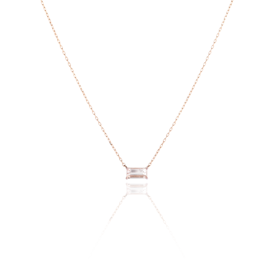Cutout Necklace Paula with morganit in rose gold