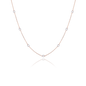 Necklace ZOE 7 in rose gold with seven white diamonds