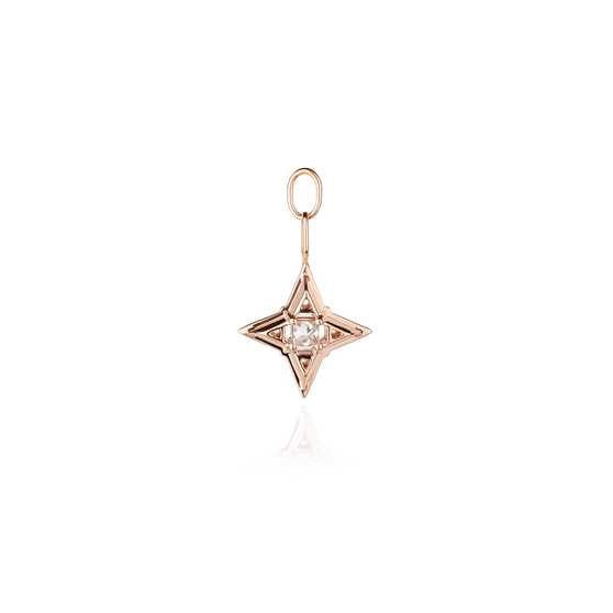 Pendant ANNA Signature Star in Rose Gold with white Diamond