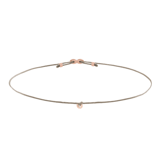 ANNA Wristband DONUT MINI Men in 18 KT Rose Gold front view