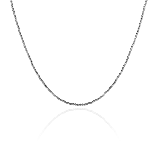 Necklace lana in black white gold front view