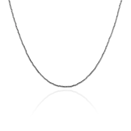 Necklace lana in black white gold front view