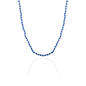 Necklace Elliot with blue ribbon and gemstones lapis lazuli front few