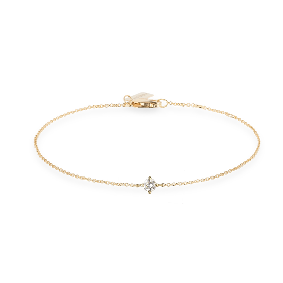 Bracelet SOUL with white diamond in yellow gold