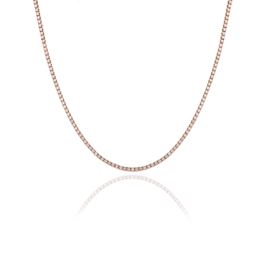 Necklace Roségold with white diamonds