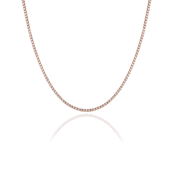 Necklace Roségold with white diamonds