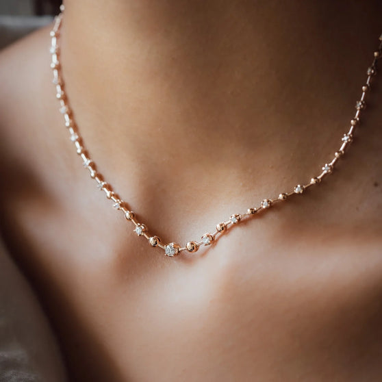 neck with diamond necklace