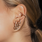 Earrings DONUT 13mm with diamonds