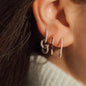 Earrings DONUT 18mm with diamonds