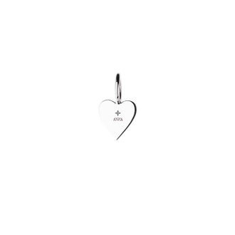 little heart keychain pendant back view