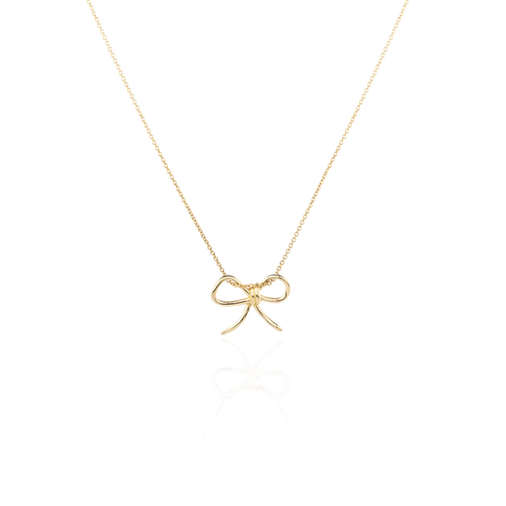 Necklace DAISY in yellow gold front view