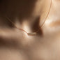 close up Necklace EMPTY 20x5mm in rose gold worn on womans neck
