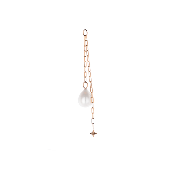 Pendant rosegold with pearl and little star