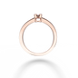 Vorderansicht Freisteller Ring in Roségold mit weißem Diamanten 