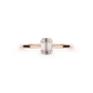 Freisteller Ring in Roségold mit weißem Diamanten 