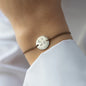 wristband Zodiac in Sterling Silver with moon sign and ascendent in cooperation with the uranian approach worn on woman