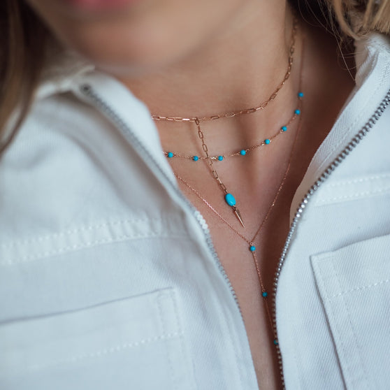Necklace ARIA EVE with turquoises